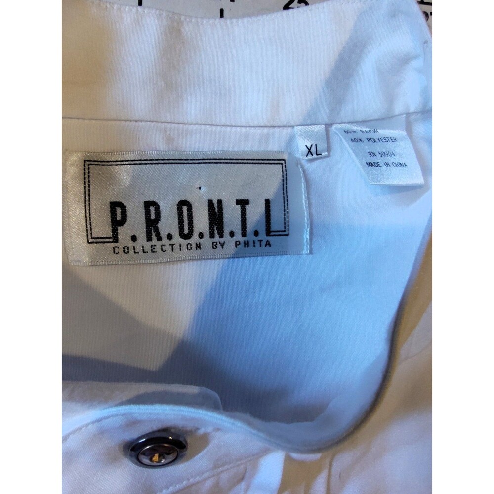 Vintage 1980's Men Club Shirt By P.R.O.N.T.I. Collection by Phita Rhinestone XL - Picture 6 of 8